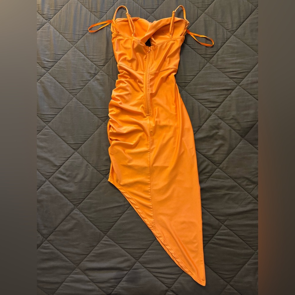 Windsor Bright Orange Asymmetrical Dress - Picture 4 of 12